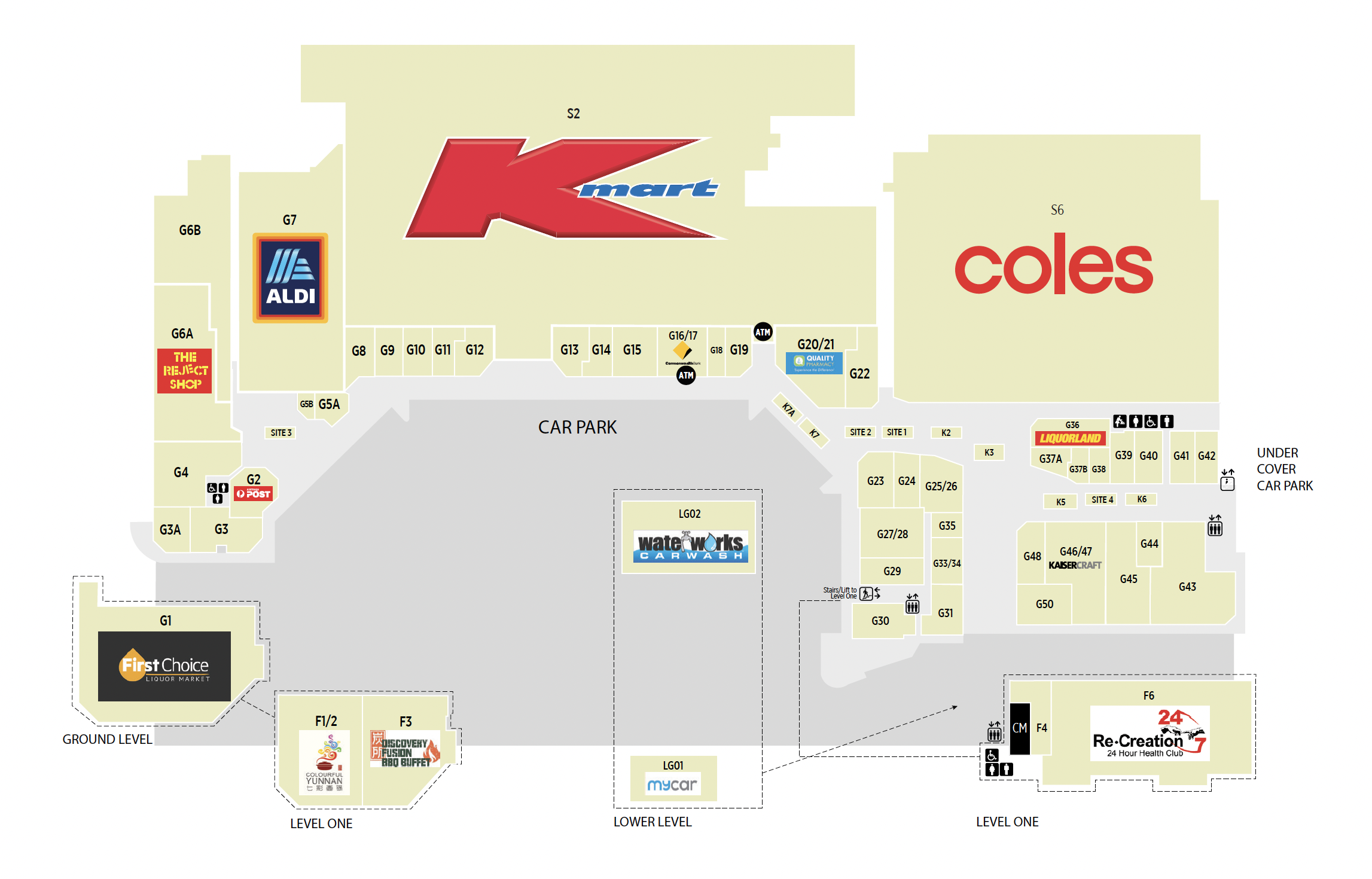 Burwood Brickworks Shopping Centre Map Centre Map - Burwood One Shopping Centre